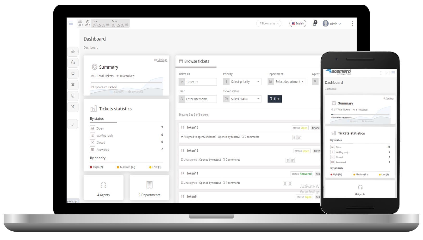 Support Tiket System | Acemero Technologies Pvt.Ltd