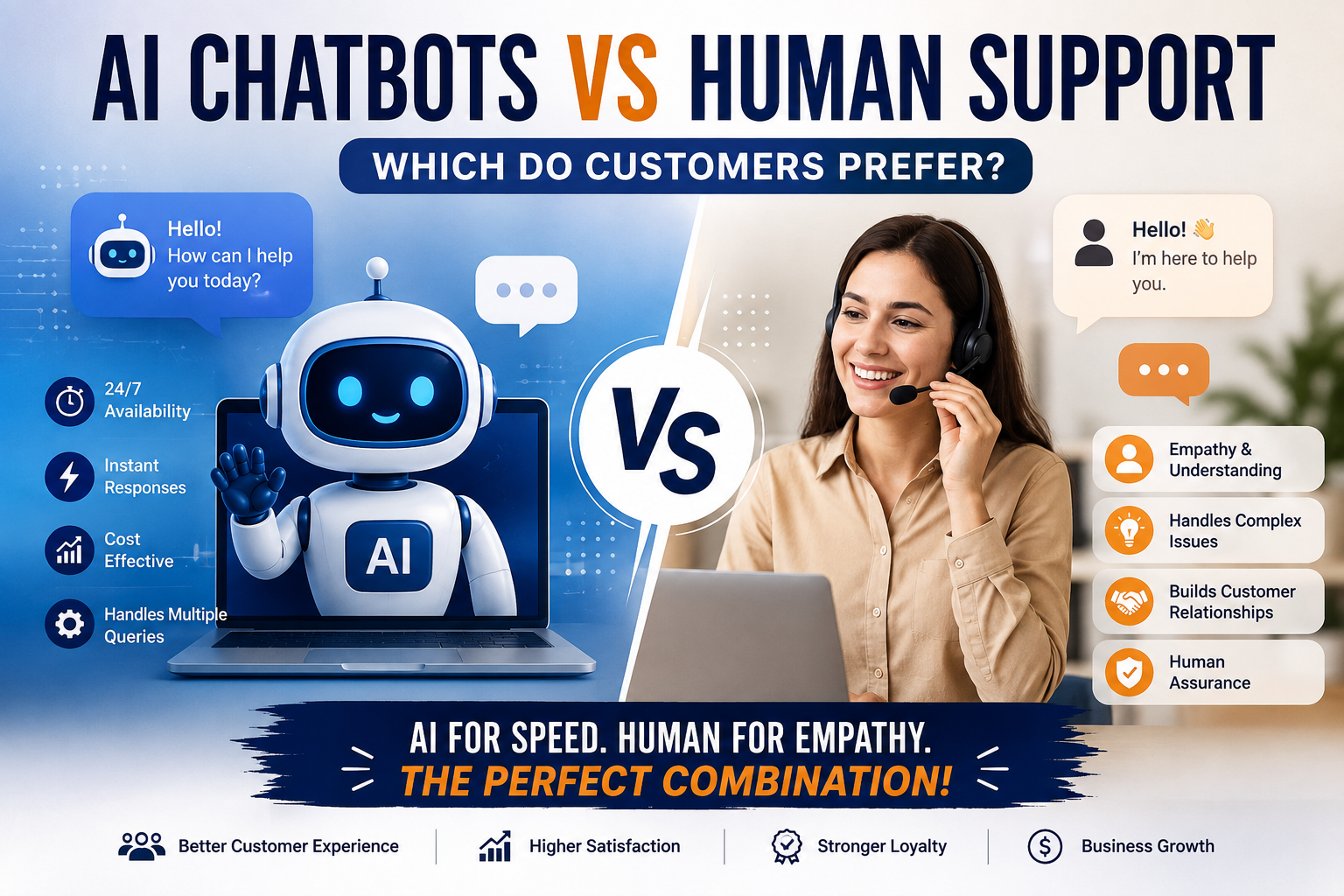 AI Chatbots vs Human Support